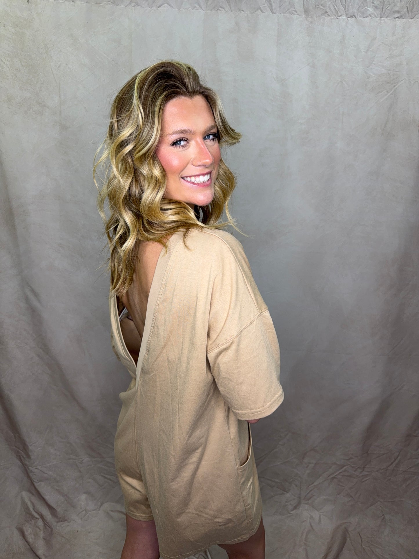 Beachbabe tan onesie