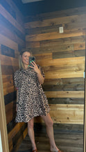 Load image into Gallery viewer, Red Stripe Cheeta Sunday Dress