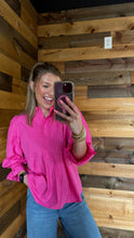 Load image into Gallery viewer, Hot Pink Pleated Top