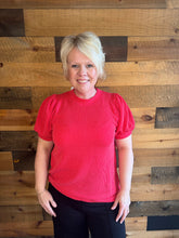 Load image into Gallery viewer, Ribbed Short Sleeve Basic Top