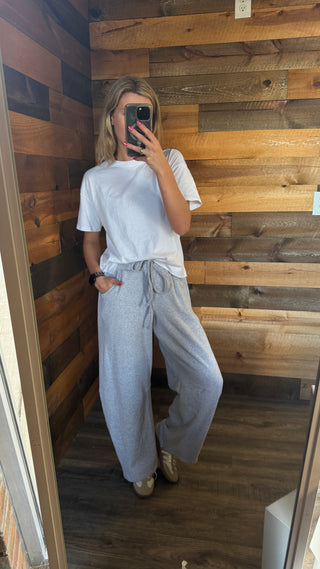 Fleece Barrel Wide Leg Joggers