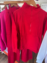 Load image into Gallery viewer, Womens quarter zip sweatshirt with front pocket boutique womens item