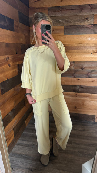 Yellow French Terry Pant