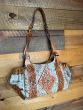 Load image into Gallery viewer, Cowhide Shoulder Duffel Bag