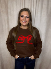 Load image into Gallery viewer, Chocolate Bow Sweater