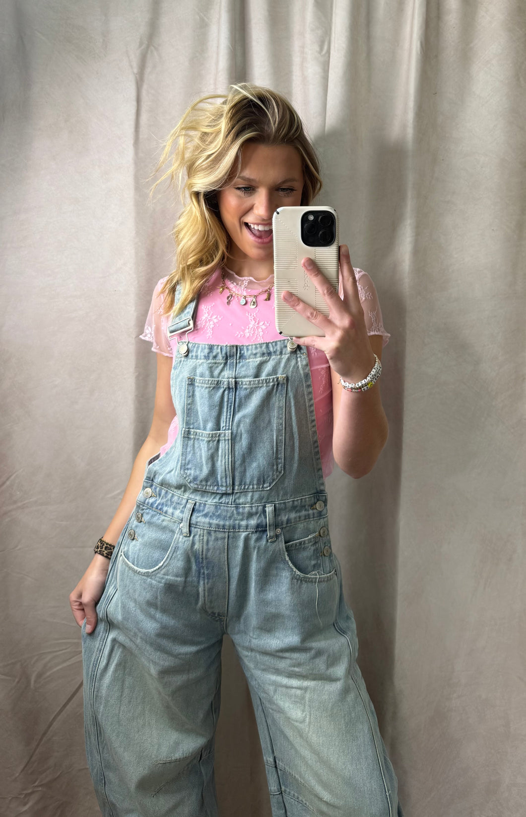 Denim Barrel Overall