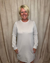 Load image into Gallery viewer, Scuba T-shirt Dress- Beige