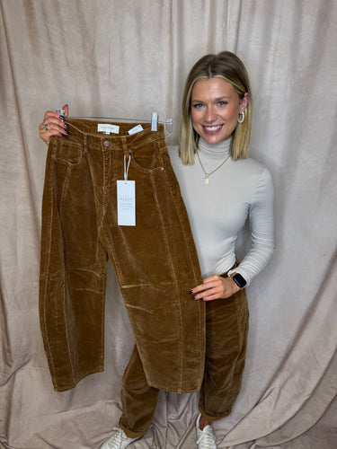 Teddy Bear Corduroy Barrel Pant