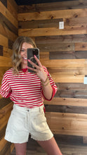 Load image into Gallery viewer, Oatmeal Frayed Hem Denim Short