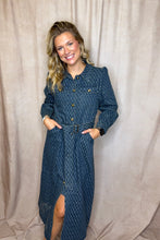 Load image into Gallery viewer, Gold Button Cowgirl- Denim Dress