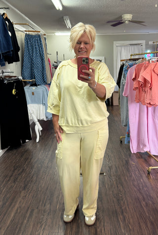 Yellow French Terry Pant
