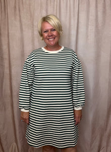 Hunter Green Striped Dress
