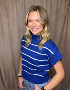 Royal Blue Stripe Sweater