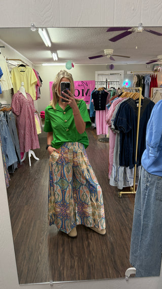Wide Leg Mix Color Pant
