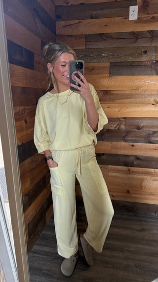 Yellow French Terry Pant