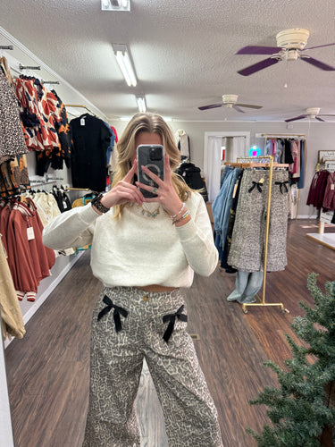 Leopard Bow Pants