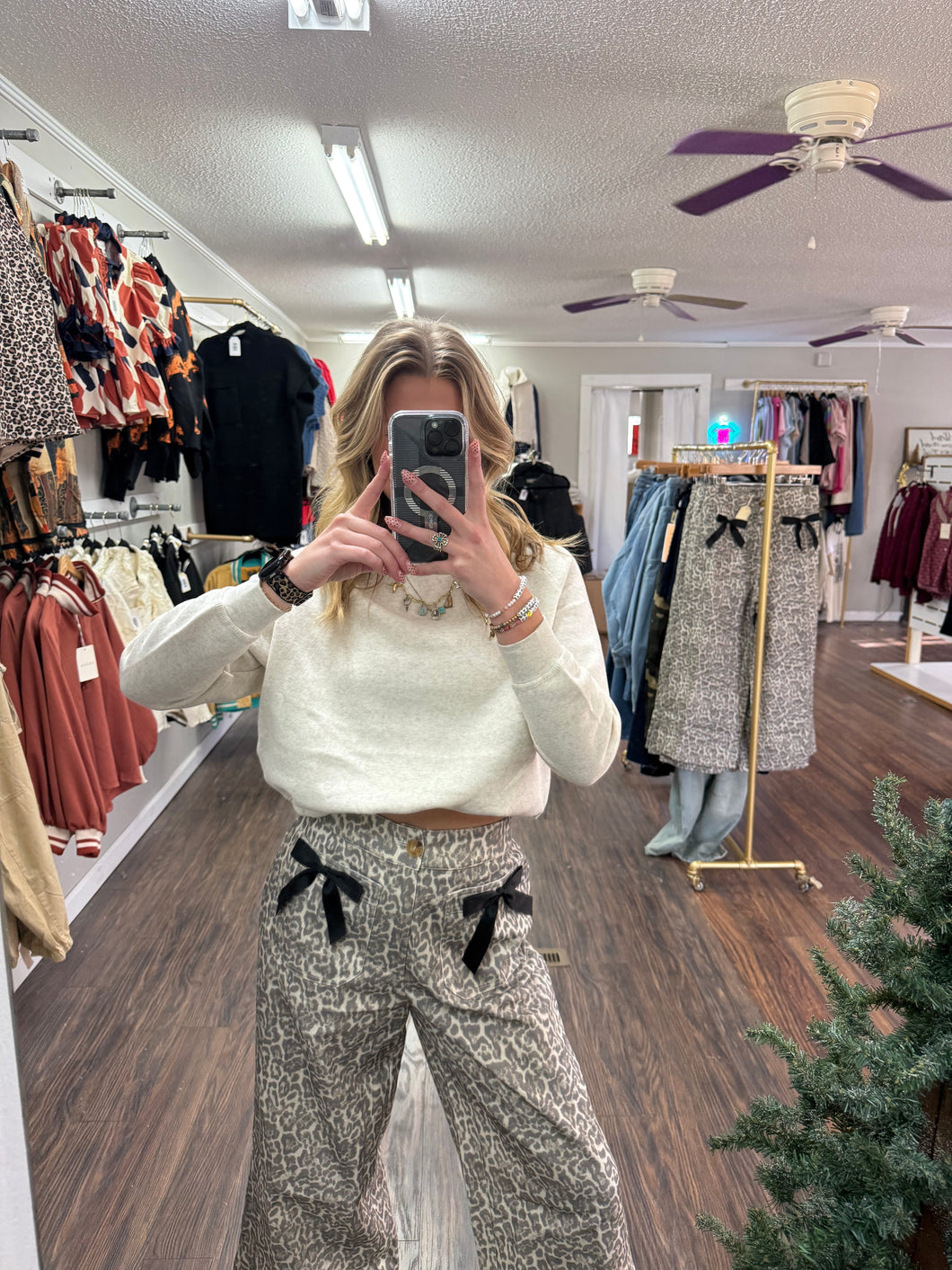 Leopard Bow Pants