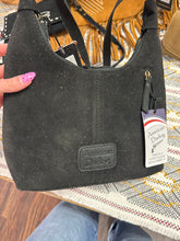 Load image into Gallery viewer, Black Boot-stitch Shoulder Bag