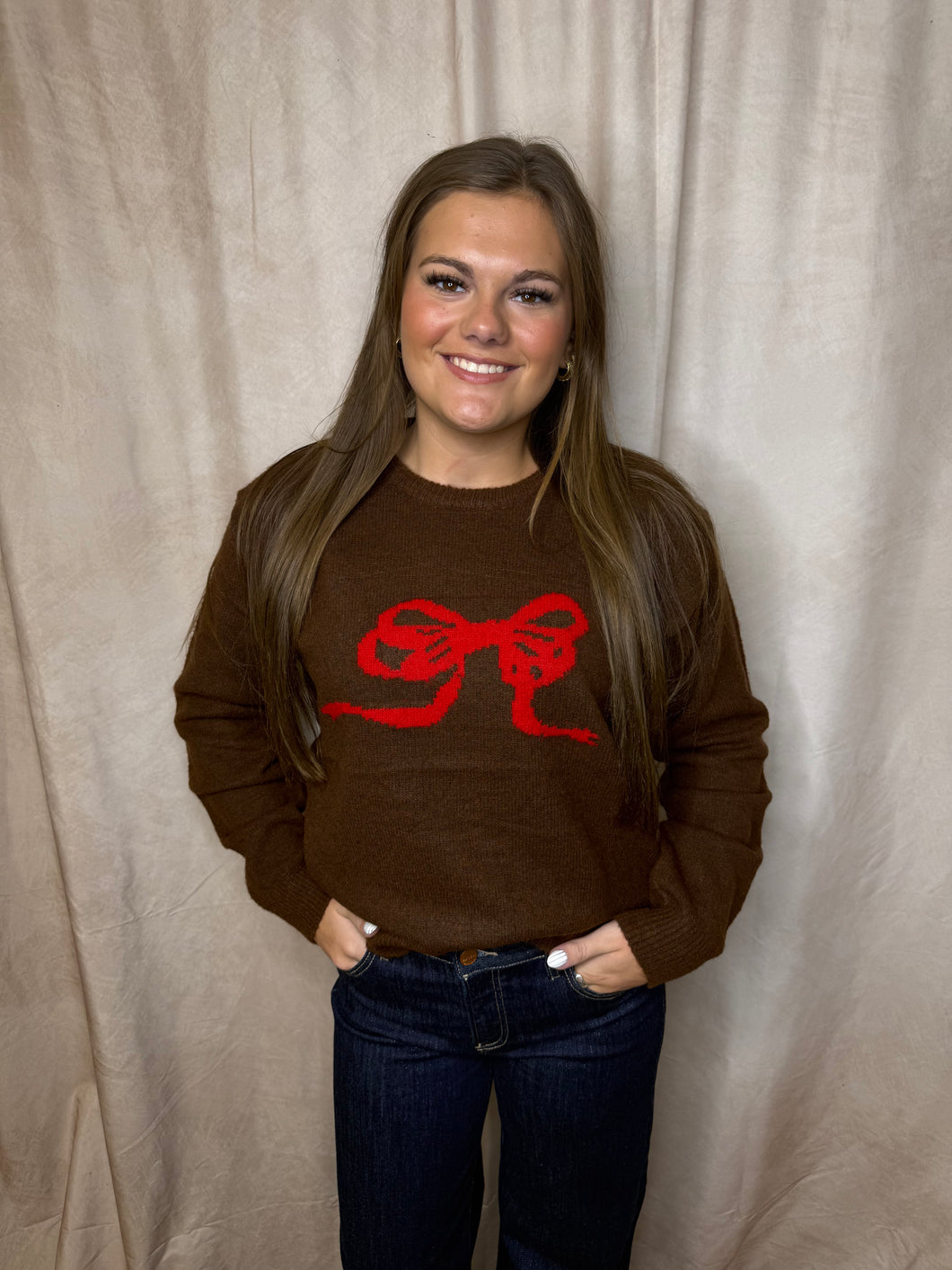 Chocolate Bow Sweater