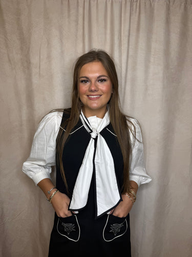 Pocket Boot-stitch Mini Dress