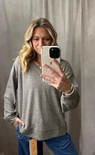 Load image into Gallery viewer, Waffle Knit V-Neck Basic