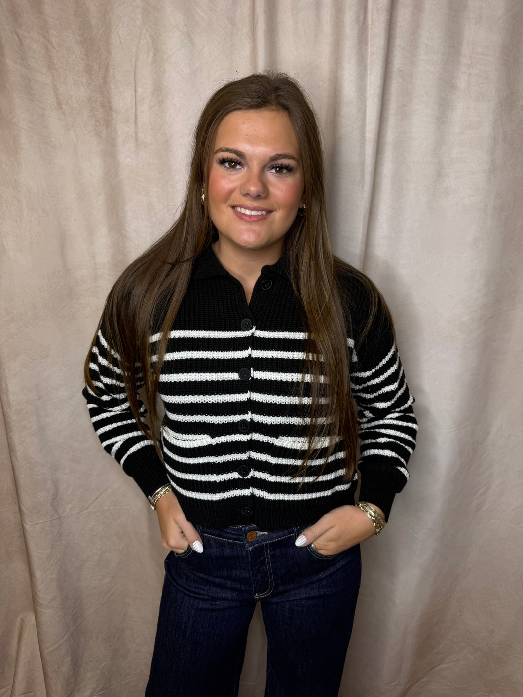 Striped Cardi Sweater