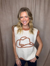 Load image into Gallery viewer, Cowboy Hat Sweater Vest