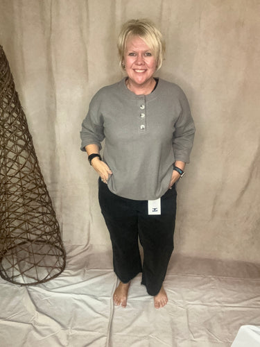 Andre By Unit Waffle Top Grey