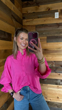 Load image into Gallery viewer, Hot Pink Pleated Top