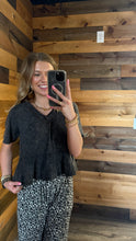 Load image into Gallery viewer, Mineral Wash Ruffle Hem Top