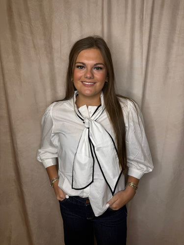 Bow Collar Top