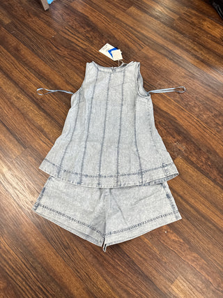 Light Denim Swing Top Short Set