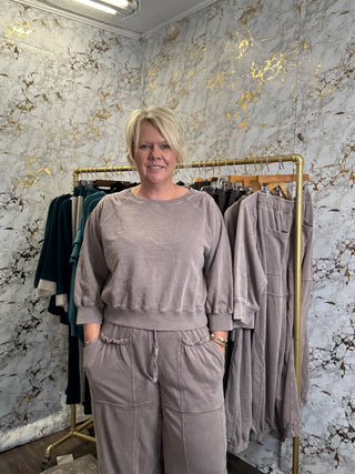 Mineral Washed Brown Boho Set