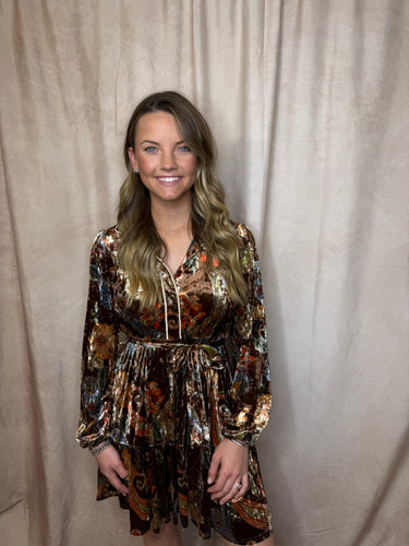 Velvet Floral Dress