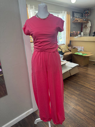 Pink Flamingo Cotton Stretch Set