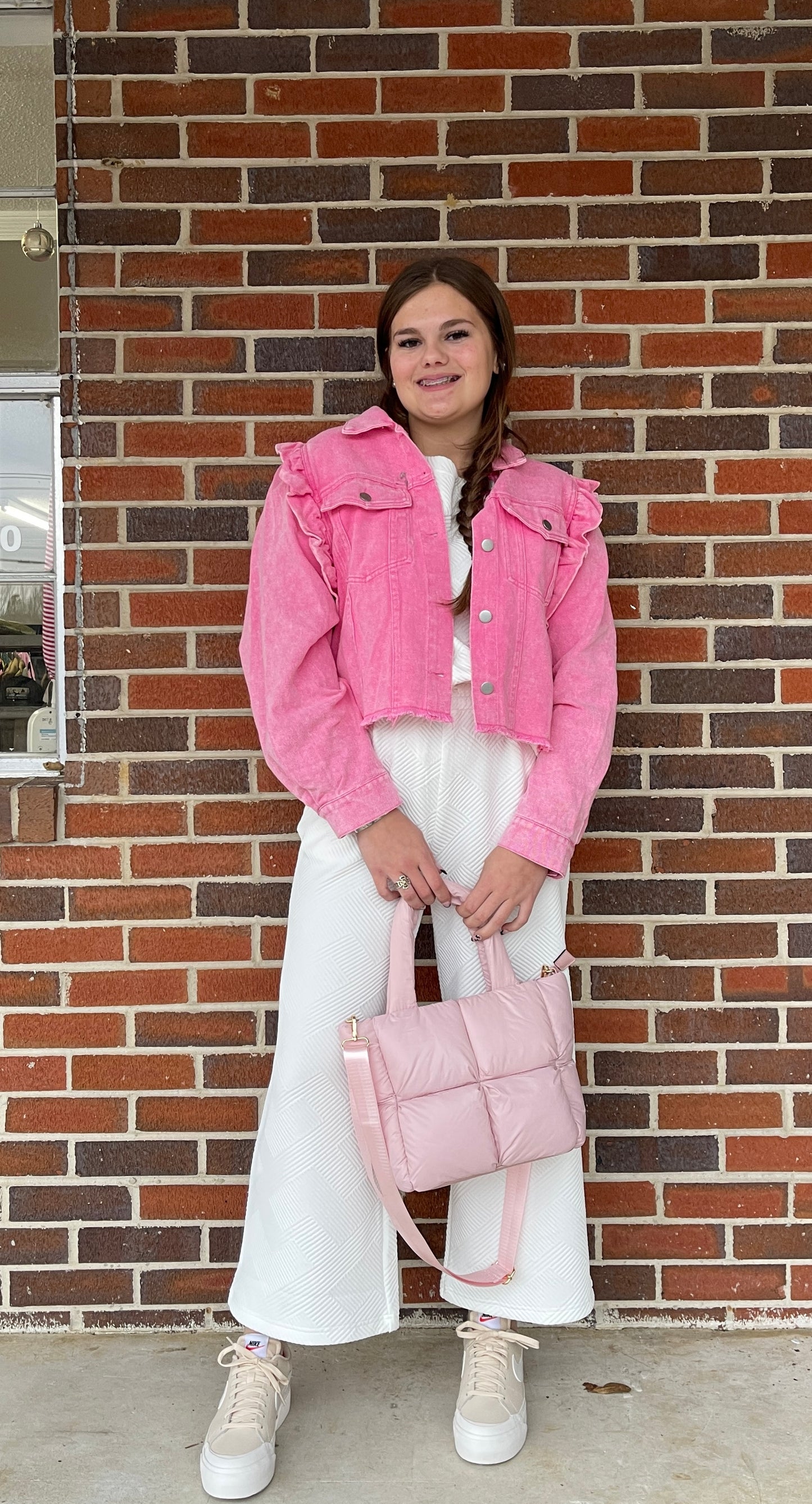 Pink Puffer Bag