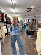 Load image into Gallery viewer, Denim Track Suit Jacket