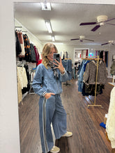 Load image into Gallery viewer, Denim Track Suit Bottoms