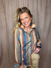 Load image into Gallery viewer, Striped Western Pearl Snap